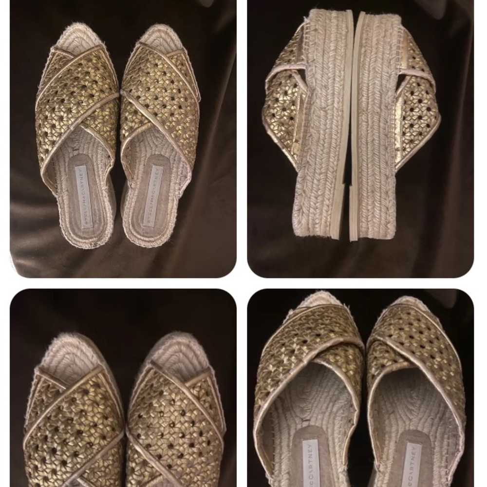 Stella McCartney sandals platform gold
